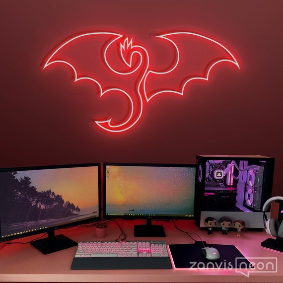 DRAGON Neon Sign Light Office Living Room Interior Design, Neon sign wall art,Neon sign wall decor