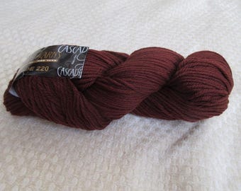 Cascade 220 feltable yarn, color Cafe, #2411, 5 skeins. FREE SHIPPING