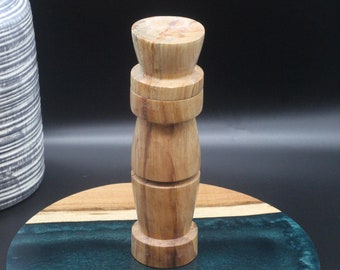 Hand crafted Spalted Cherry Peppermill Approx. 9 inches tall and 3 inches in diameter