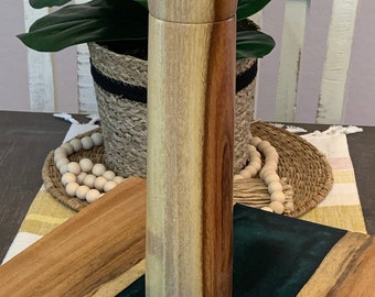 Hand Crafted Indian Rosewood Peppermill Approx. 11 inches tall and 2.5 inches in diameter