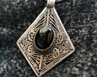 Vintage Silver Pendant | Berber Ethnic Jewelry from Morocco