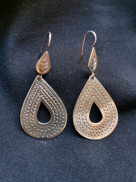 Handmade Moroccan Silver Earrings, Authentic Moro… - image 7