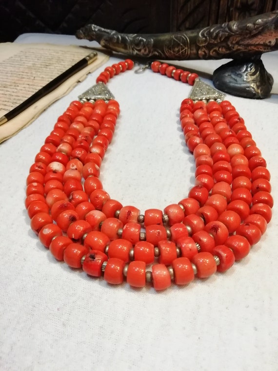 Morocco /Coral collar /Berber collar /Mediterranea