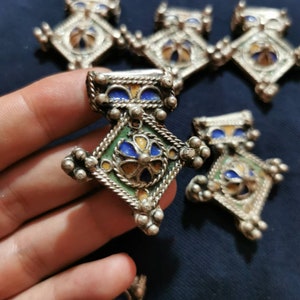 Set of 10 old Berber Crosses. A very fine example of a Croix Du Sud, or Boghdad/Tiznit /Morocco,Berber Jewelry, Tribal Jewelry