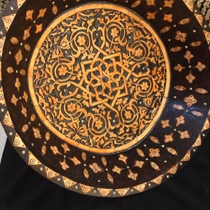 Vintage Tuareg service bowl, called Kasriya, came from the city of Zagora, in southern Morocco.