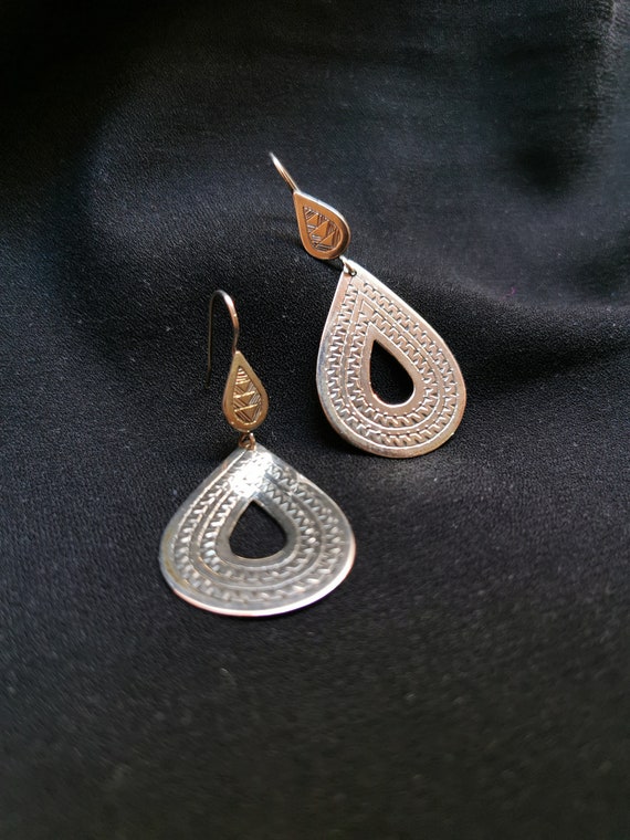 Handmade Moroccan Silver Earrings, Authentic Moro… - image 2