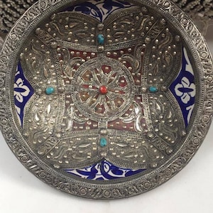 Hermoso color hecho a mano placa de cerámica marroquí placa de cerámica / plato / tazón de cerámica / platos de cerámica / cerámica marroquí / cerámica Fez