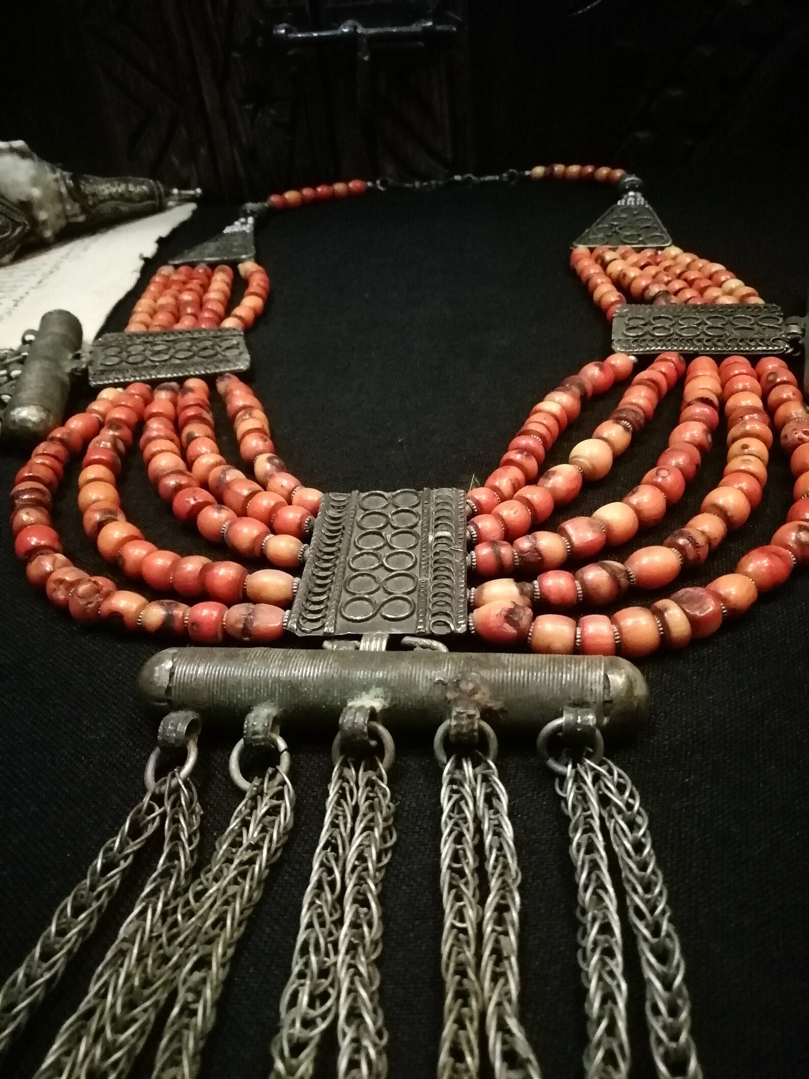 Antique Coral Bead Necklace Yemeni Red Coral Necklace Etsy