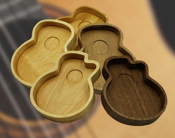 Wooden Acoustic, Classical Guitar Tray Catch All, Ring Dish, Guitar Pick Holder, Mens Gifts, Gifts for Musician, Fender, Yamaha, Vintage.