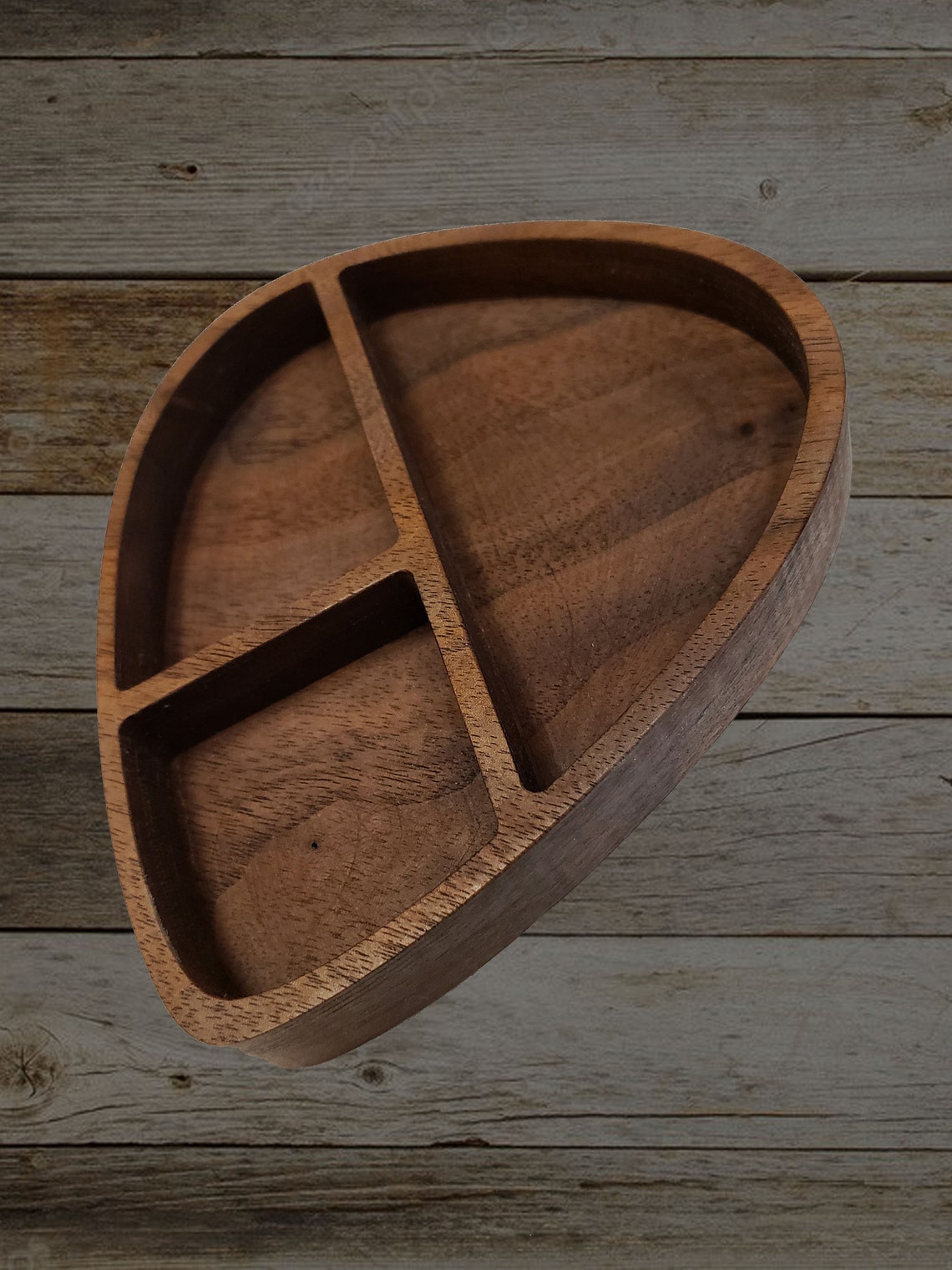 Guitar Pick Shaped Walnut Tray Desk Organizer Pick Tray Etsy