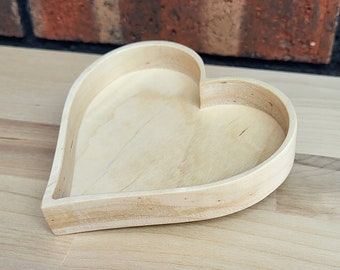 Handcrafted Hardwood Heart-Shaped Tray: A Rustic Declaration of Love