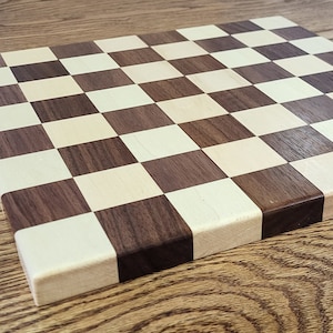 Hand Made Walnut and Maple Checker Board, Chess Board, Wood Board Games, Games & Puzzles, Life Time of Memories, family heirloom