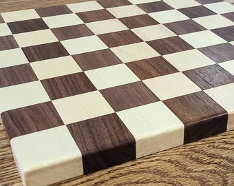 Hand Made Walnut and Maple Checker Board, Chess Board, Wood Board Games, Games & Puzzles, Life Time of Memories, family heirloom