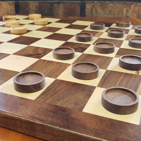 Maple Wood Chess Board and Checkers Set + Reviews