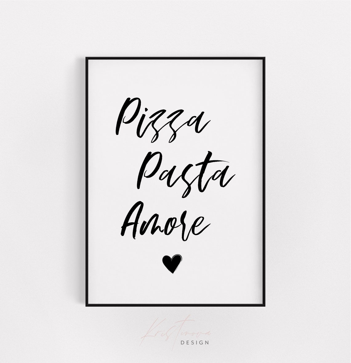 Sprüche Poster Pizza Pasta & Amore Etsy