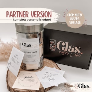 Glas voll Liebe 365 Tage Gründe warum ich dich liebe Partner Geschenk Bild 1