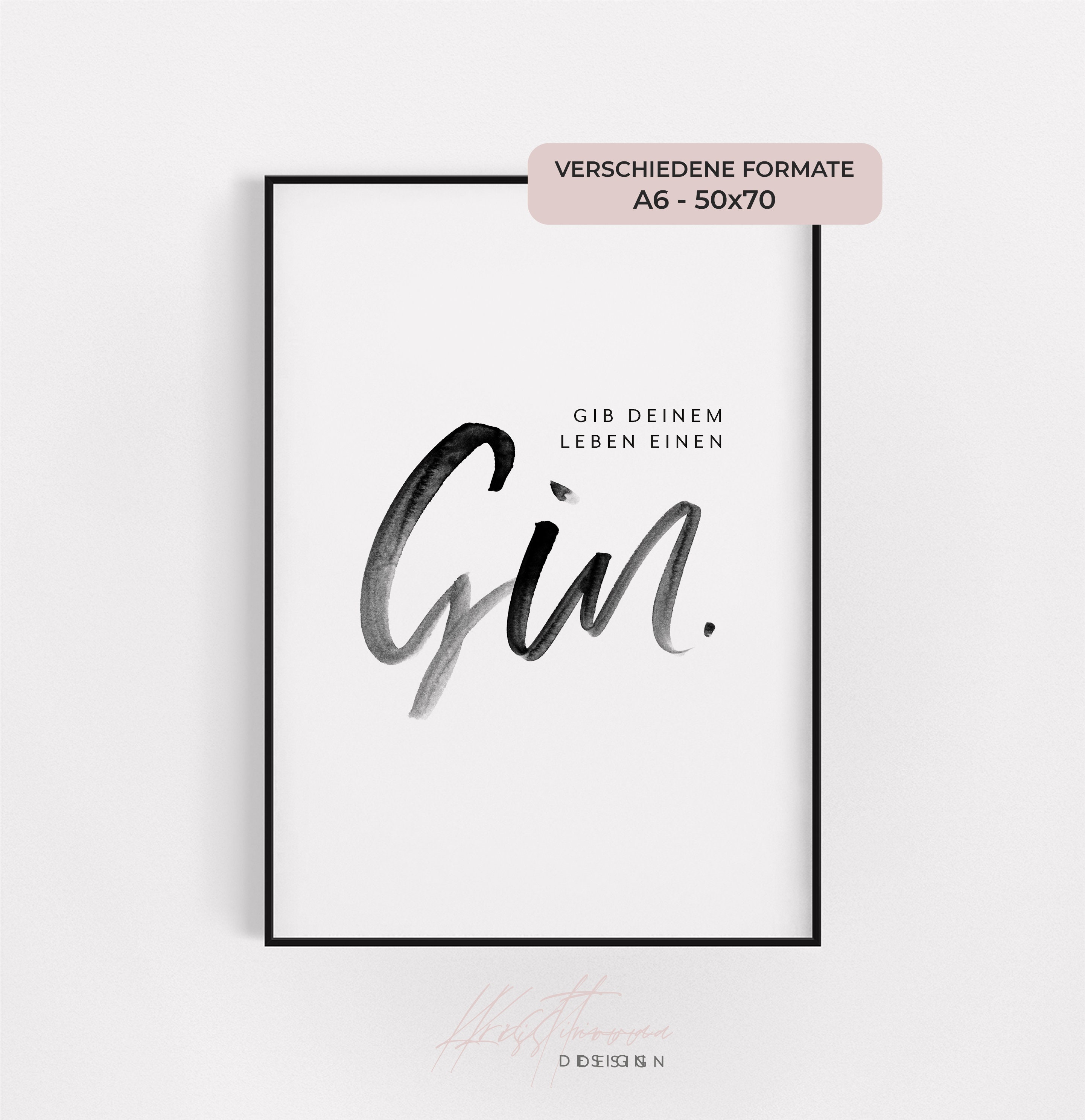 Gib deinem Leben einen Gin / Sprüche Poster / Geschenk Freunde Etsy