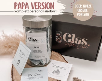 Glas voller Liebe - Papa Version  - 365 Tage Glas - Geschenk Papa