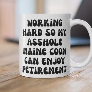 Cadeau chat Maine Coon, mug Maine Coon, maman Maine Coon, cadeau maman chat, cadeau amoureux des chats, mug amoureux des chats, cadeau chat, mug papa chat, mug papa Maine coon