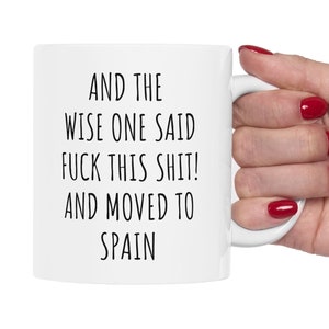 Moving To Spain Mug, Funny Relocation Gift image 1