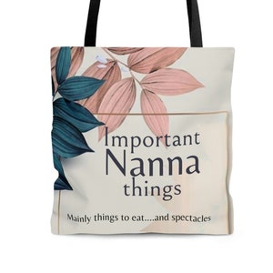 Important Nana Tote bag, Mothers day gift, Gift for Nana, Mother&#39;s Day gift for Grandma, Grandma gifts, Nana Mothers Day Gift, Grandma Bag