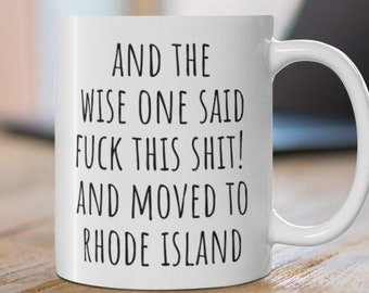 Moving to Rhode Island Gift, Relocating to Rhode Island Gift, Rhode Island Mug, Co-worker relocation present, Moving away gift, Moving gift