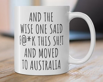 Censored, Moving to Australia Gift, Relocating to Australia, Australia Mug, Moving to Australia Card, Immigrating to Australia