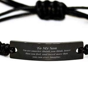 Son Bracelet, Son Gift, Son Gift From Mum And Dad, Son Christmas Gift, Son Birthday, Son 21st Birthday Graduation Gift,