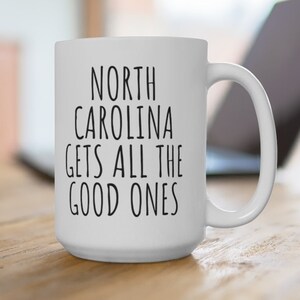 15Oz, Cadeau déménager en Caroline du Nord, Cadeau déménager, Carte de déménagement, Cadeau d’États en mouvement, Mug de Caroline du Nord, Départ d’un collègue