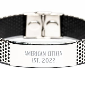 Engraved Bracelet, Citizenship Gift, New Us Citizen Gift, American Naturalization Ceremony, Gift For New Us Citizen, Necklace,us Citizen