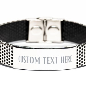 Personalized Engraved Bracelet, Personalized Husband Gift, Men&#39;s Engraved Bracelet, Personalized Boyfriend Gift, Custom Gift, Husband