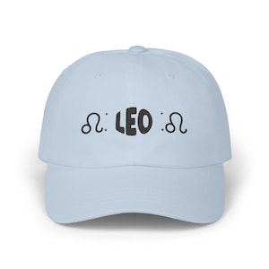 Leo Zodiac Hat, Embroidered Leo Cap, Astrology Gift for Him, July, August birthday, Leo Sign Hat, Horoscope Gift for men, Gift for women