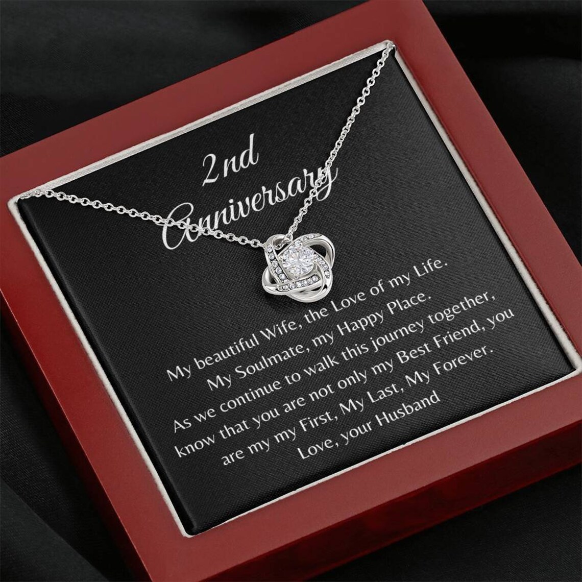 2nd Anniversary gift for wife Two Year Anniversary Jewelry Etsy.de