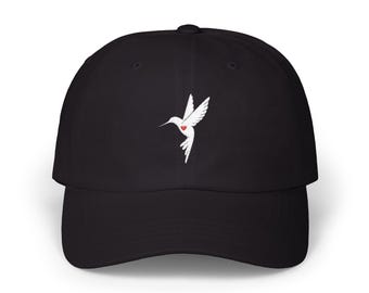 Kolibri Geschenke, gestickter Hut, Vogelliebhaber Kappe, Vogelkleidung
