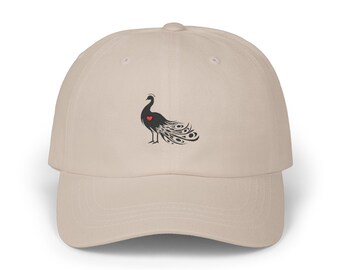 Peacock Gifts, Embroidered Hat: Peacock rescue, Animal Lover Cap