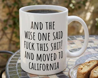 Moving to California, California Mug, Relocation Gift, Funny Moving Away Present, New Home, Coworker leaving