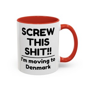 Moving to Denmark gift, Denmark mug, Leaving gift, Moving country, Moving away, Funny moving gift, Moving card, Moving house, Copenhagen