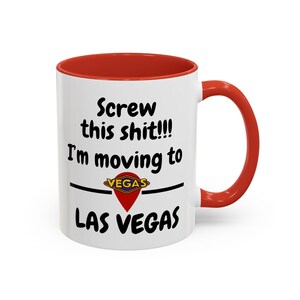 Cadeau de départ, cadeau de déménagement amusant, agenda de déménagement, cadeau de déménagement, cadeau de Las Vegas, cadeau de départ du patron, cadeau de pendaison de crémaillère, tasse Las Vegas,