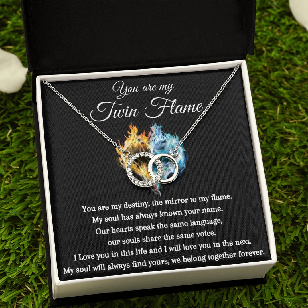 Twin Flame Necklace Twin Flame Gift Gift for My Twin Flame Etsy
