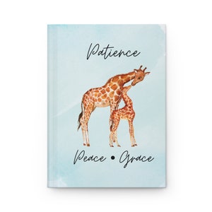 Giraffe Hardcover Journal, Giraffe Journal, Giraffe gift, Motivational Journal, Travel Journal, Teenager Journal,Teens Journal gift,Notebook