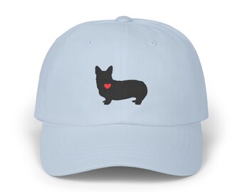Casquette corgi brodée : cadeau minimaliste pour amoureux des chiens, bonnet corgi pour maman et papa