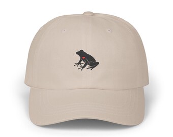 Frog Gifts, Embroidered Hat: Toad Cotton Cap, Frog Rescue, Environmentalist
