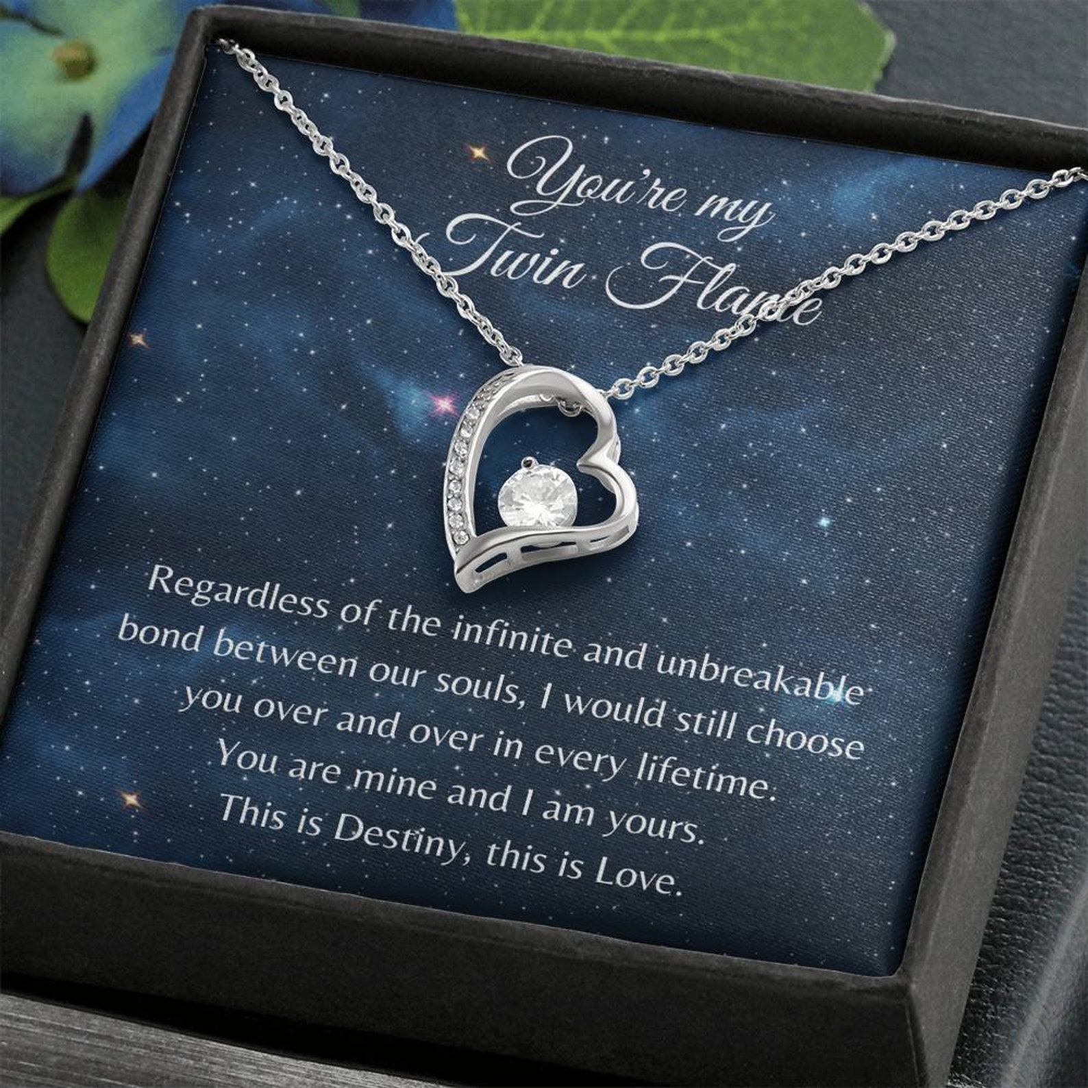 Twin Flame Gift Twin Flame Necklace Gift for My Twin Flame Etsy UK