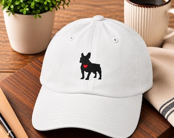 French Bulldog Gifts, Embroidered Hat, Dog Lover Cap, Frenchie Mom Dad