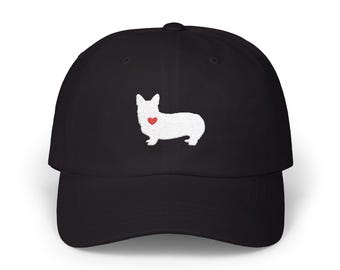 Corgi Gifts, Embroidered Hat, Minimalist Dog Lover Gift, Corgi Mom Dad Cap