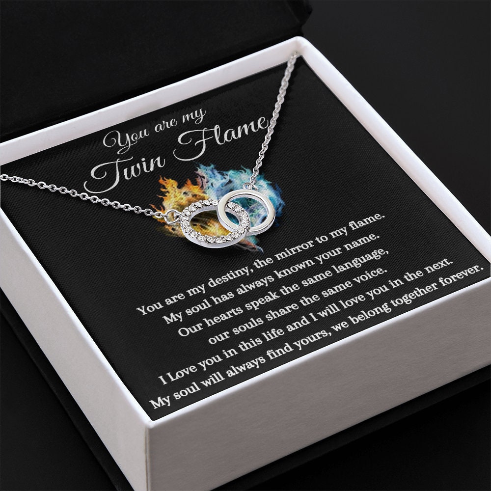 Twin Flame Necklace Twin Flame Gift Gift for My Twin Flame Etsy