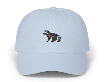 Waschbär Geschenke, bestickter Hut: Minimalistisches Geschenk für Tierliebhaber