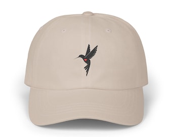 Kolibri Geschenke, gestickter Hut, Vogelliebhaber Kappe, Vogelkleidung