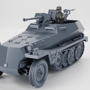 Sd.Kfz.250.11 Schwerer Panzerbüchse 41 (Germany, WW2)  – 3D Printed WWII Model – 28mm / 1:56 Scale for BA & Tabletop Wargames