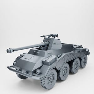 Sd.Kfz.234-4 - Pak-wagen with 7.5cm PAK40 (Gerät 96)(Germany, WW2)  – 3D Printed WWII Model – 28mm / 1:56 Scale for BA & Tabletop Wargames